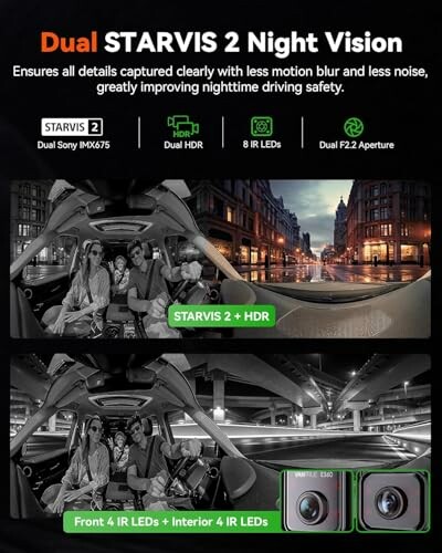 Dual STARVIS 2 night vision camera features and benefits.